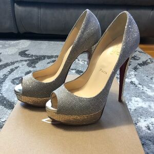 Christian Louboutin heels LADY PEEP 150 GLITT G002 VERSION 38.5